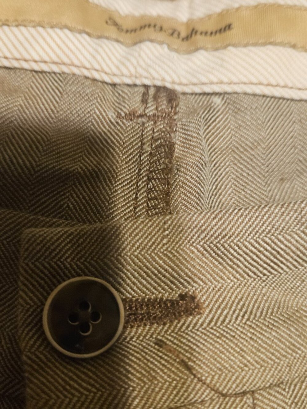 Tommy Bahama linen blend resort vacay cruise chino style beige shorts 42 - Picture 3 of 4